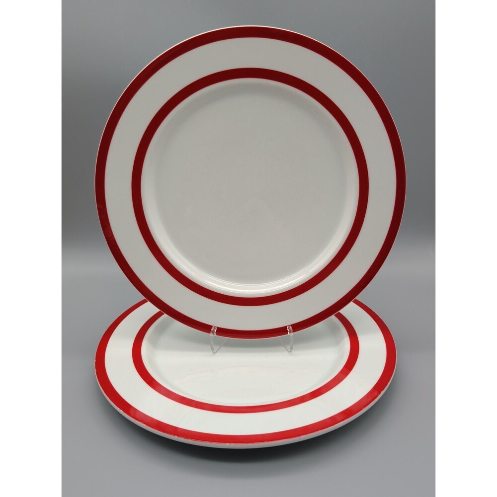 Vintage Mikasa Tangent Terracotta Dinner Plates Set of 2 L9123 Bob Van Allen